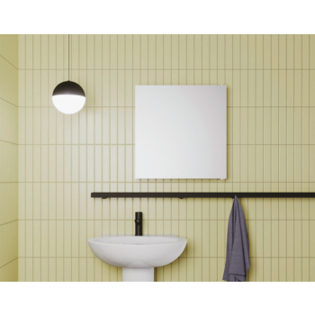 Lavabo Fast sospeso/su colonna 60x51 semicircolare monoforo in ceramica bianco lucido di Ceramica Azzurra