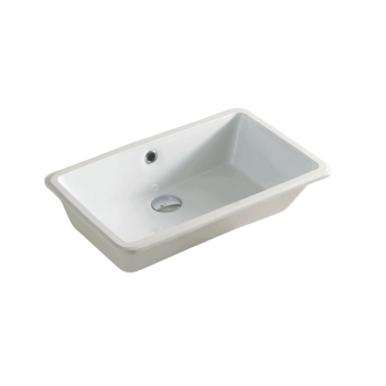 Lavabo Gea encastré sous-plan cm. 53x34,5 en céramique blanche brillante