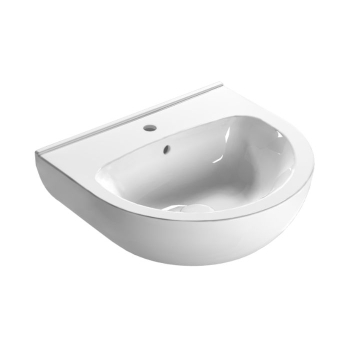Lavabo Grace Globo 50x45 cm Sospeso o su Colonna Bianco Lucido