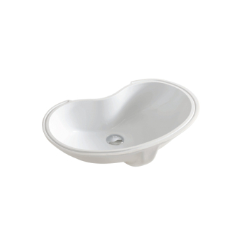 Lavabo Idea encastré sous-plan cm. 60x37 en céramique blanche brillante