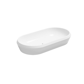 Lavabo Cruise appoggio 80x42 ovale in ceramica bianco lucido di Ceramica GSG