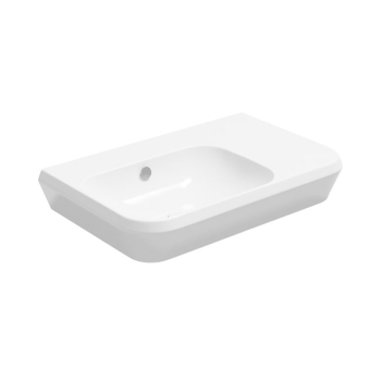 Lavabo Cruise sospeso/appoggio cm. 80x48 semicircolare in ceramica bianco lucido di Ceramica GSG