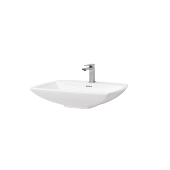 Lavabo Jazz sospeso/su colonna cm. 70x49 in ceramica bianco lucido di Art Ceram