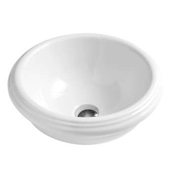 Lavabo Jubileum appoggio 45x45 senza foro in ceramica bianco lucido di Ceramica Azzurra