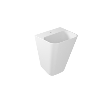 Lavabo Meg11 sospeso cm. 50x40 in ceramica bianco lucido di Ceramica Galassia