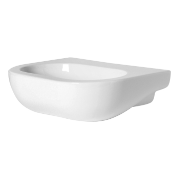 Lavabo Nuvola sospeso 47x37  monoforo in ceramica bianco lucido di Ceramica Azzurra