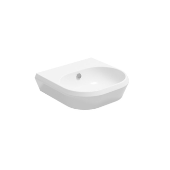 Lavabo Cruise sospeso/appoggio cm. 50x48 semicircolare in ceramica bianco lucido di Ceramica GSG