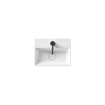 Lavabo Spy appoggio/sospeso salvaspazio 40x30 rettangolare in ceramica bianco di Ceramica Alice