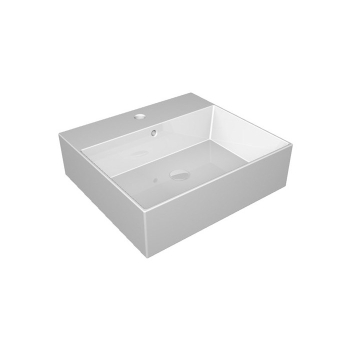 Lavabo Zenith appoggio/sospeso 60x46 in ceramica bianco lucido di Ceramica GSG