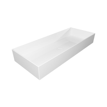 Lavabo Zenith appoggio 100x40 in ceramica bianco lucido di Ceramica GSG