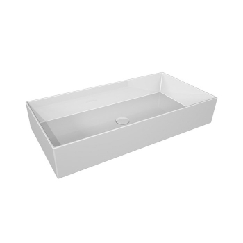 Lavabo Zenith appoggio 80x40 in ceramica bianco lucido di Ceramica GSG