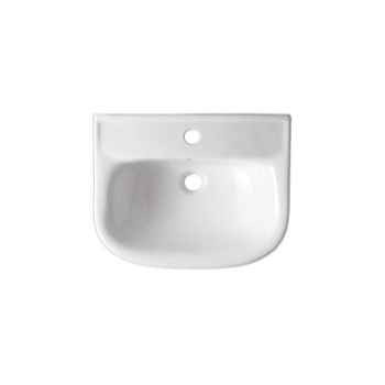 Lavamani Sleepy sospeso cm. 50x45 in ceramica bianco lucido di Ceramica Alice