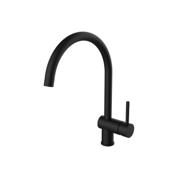 Mitigeur de lavabo de cuisine Light avec bec orientable en laiton noir mat