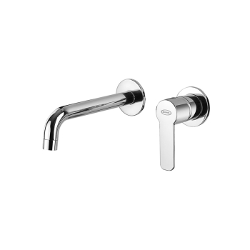 Miscelatore lavabo incasso Eolo canna cm .19senza scarico in ottone cromo di jacuzzi