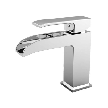Miscelatore lavabo a cascata Level cromo con piletta di Paffoni