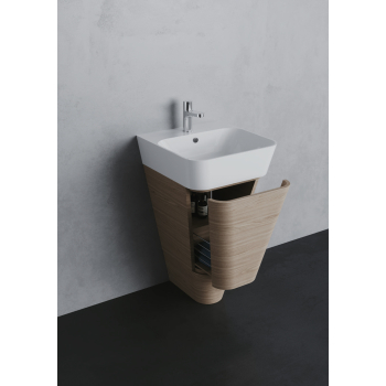 Mobile a terra con lavabo Build cm. 44x47 cemento di Ceramica Azzurra