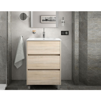 Mobile a terra Arenys cm. 60 con lavabo rovere caledonia di Salgar