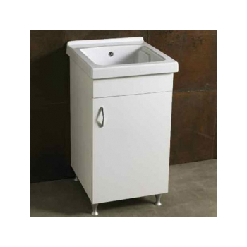 Mobile con lavatoio Garda cm. 51x46 ad un'anta bianco di Ceramica Alice