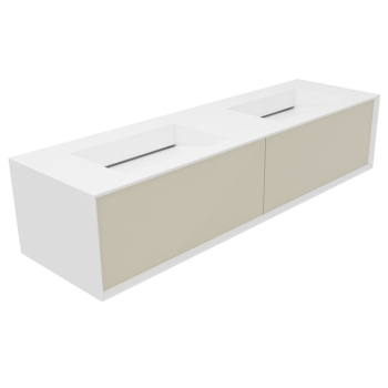 Mobile Milano con lavabo cm. 180x52 tortora di Ceramica GSG