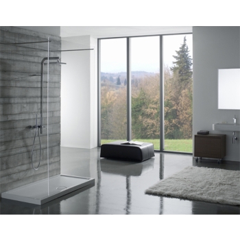 Piatto doccia 70x120 h.6 in ceramica bianco lucido Docciabella di Ceramica Globo