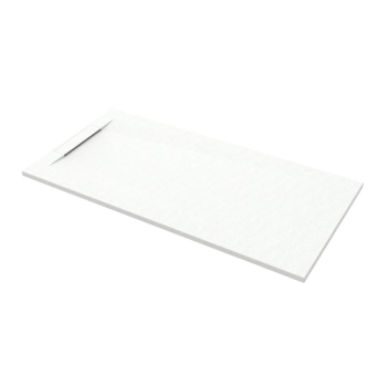 Piatto Doccia 80x160 Marmo Resina Slim H3 Rubino Vertical Bianco Opaco