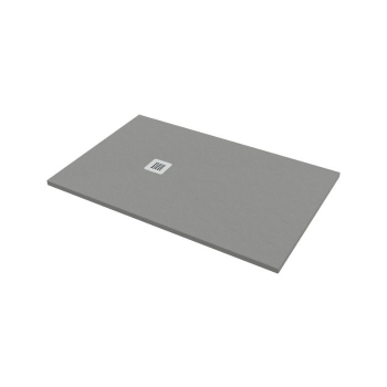 Piatto doccia 100x140 h.2,8 in marmo resina effetto pietra grigio opaco Ardesia