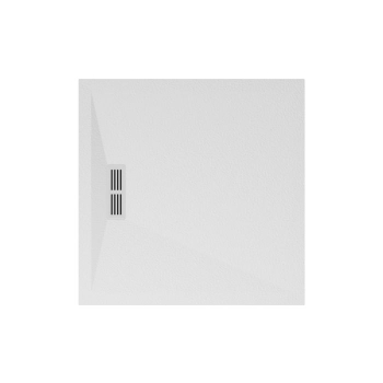 Piatto doccia 90x90 Ceramica Slim H2 Globo Docciapietra Bianco con Piletta e Griglia Bianca