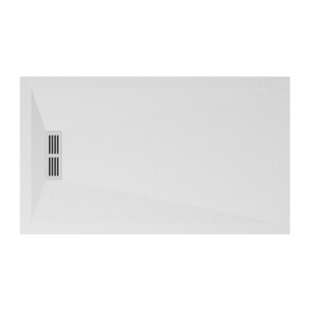 Piatto doccia 70x120 Ceramica Slim H2 Globo Docciapietra Bianco con Piletta e Griglia Bianca