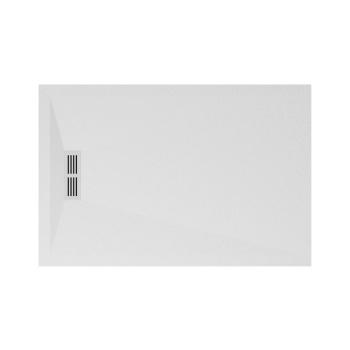 Piatto doccia 80x120 Ceramica Slim H2 Globo Docciapietra Bianco con Piletta e Griglia Bianca