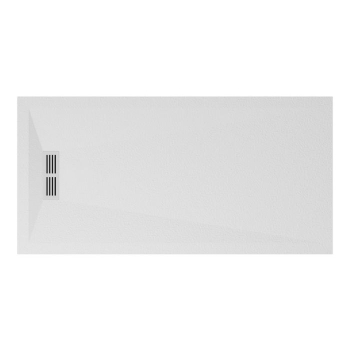 Piatto doccia 70x140 Ceramica Slim H2 Globo Docciapietra Bianco con Piletta e Griglia Bianca