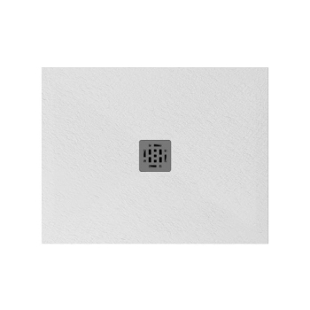 Piatto doccia 70x90 Ceramica Slim H2,5 Globo Docciapietra Bianco con Piletta Centrale e Griglia Cromo