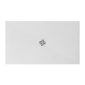 Piatto doccia 70x120 Ceramica Slim H2,5 Globo Docciapietra Bianco con Piletta Centrale e Griglia Bianca