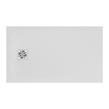 Piatto doccia 70x120 Ceramica Slim H3 Globo Docciapietra Bianco con Piletta e Griglia Bianca