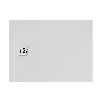Piatto doccia 100x120 Ceramica Slim H3 Globo Docciapietra Bianco con Piletta e Griglia Bianca