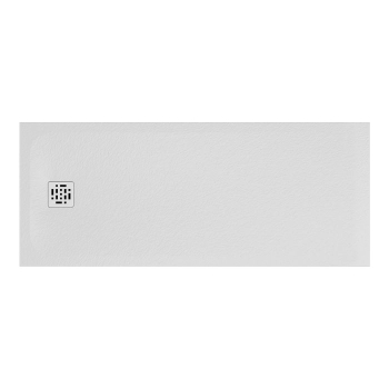 Piatto doccia 70x170 Ceramica Slim H3 Globo Docciapietra Bianco con Piletta e Griglia Bianca