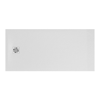 Piatto doccia 80x170 Ceramica Slim H3 Globo Docciapietra Bianco con Piletta e Griglia Bianca