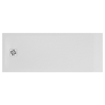 Piatto doccia 80x180 Ceramica Slim H3 Globo Docciapietra Bianco con Piletta e Griglia Bianca