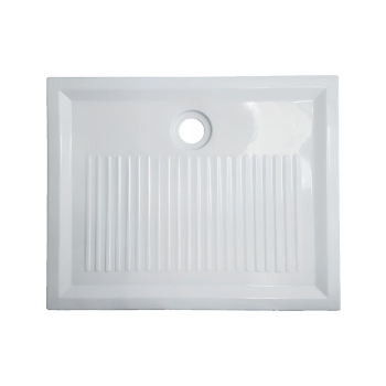 Piatto doccia 72x90 h.6 in ceramica bianco lucido di Ceramica Alice