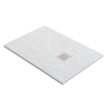 Piatto Doccia in Pietra Artificiale 70x100 cm Invictus H3 Ceramica Azzurra Bianco Gesso