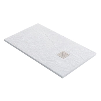 Piatto Doccia in Pietra Artificiale 70x120 cm Invictus H3 Ceramica Azzurra Bianco Gesso