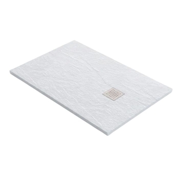 Piatto Doccia in Pietra Artificiale 80x120 cm Invictus H3 Ceramica Azzurra Bianco Gesso
