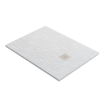 Piatto Doccia in Pietra Artificiale 90x120 cm Invictus H3 Ceramica Azzurra Bianco Gesso