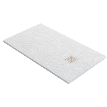 Piatto Doccia in Pietra Artificiale 80x140 cm Invictus H3 Ceramica Azzurra Bianco Gesso
