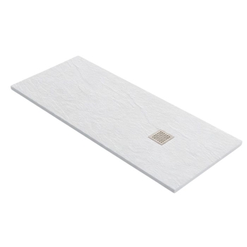 Piatto Doccia in Pietra Artificiale 70x170 cm Invictus H3 Ceramica Azzurra Bianco Gesso