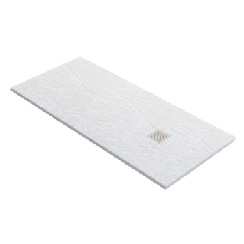 Piatto Doccia in Pietra Artificiale 80x180 cm Invictus H3 Ceramica Azzurra Bianco Gesso