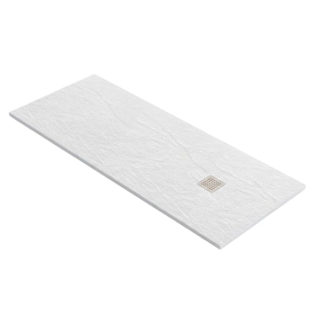 Piatto Doccia in Pietra Artificiale 80x200 cm Invictus H3 Ceramica Azzurra Bianco Gesso