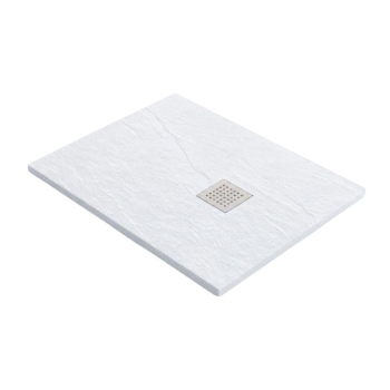 Piatto Doccia in Pietra Artificiale 70x90 cm Invictus H3 Ceramica Azzurra Bianco Gesso