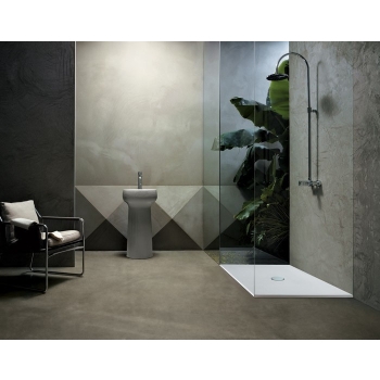 Piatto doccia 65x80 h.3 in ceramica bianco opaco Uniko di Ceramica Azzurra