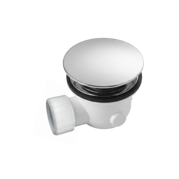 Piletta con sifone per piatto doccia Azzurra Rapid e Pietraceramica diametro 90 mm tappo cromo
