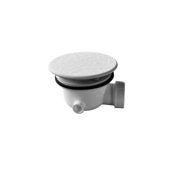 Piletta con sifone per piatto doccia 90 mm con tappo in ceramica bianco opaco di Ceramica Azzurra